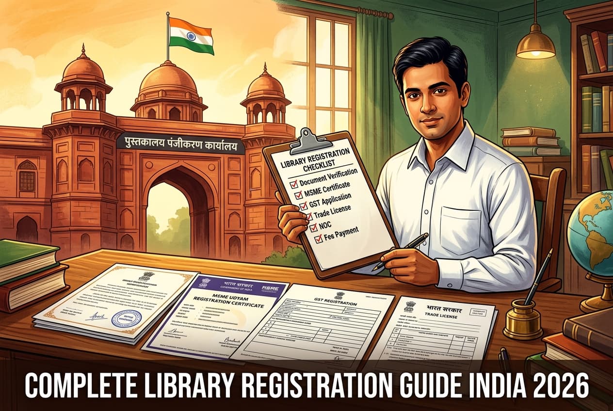 Complete Guide to Private Library Registration Process in India (2026): Legal Rules, Licenses, GST & MSME Setup