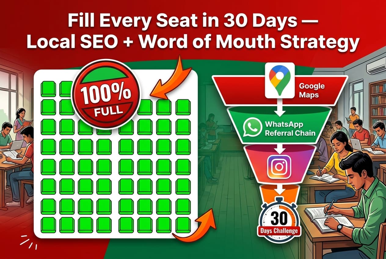 How to Fill 100% Library Seats in 30 Days: Student Marketing, Google Business Profile (GBP) & Local SEO Guide