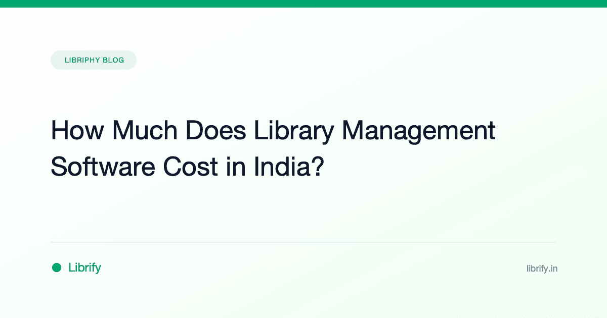How Much Does Library Management Software Cost in India?