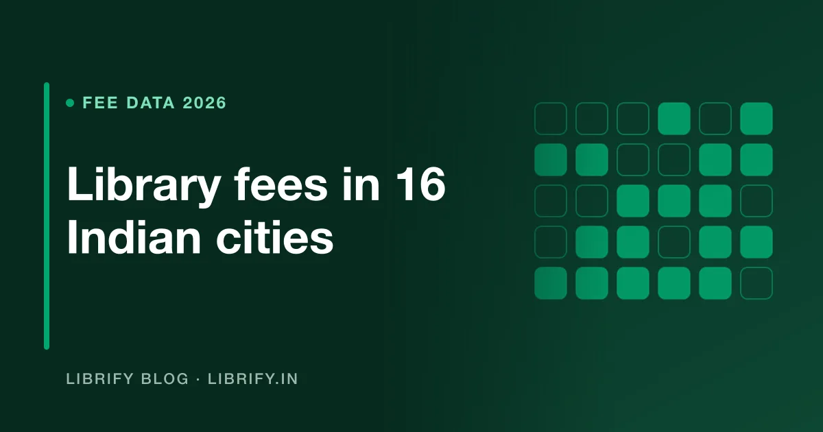 Study Library Fees in India 2026: City-Wise Data